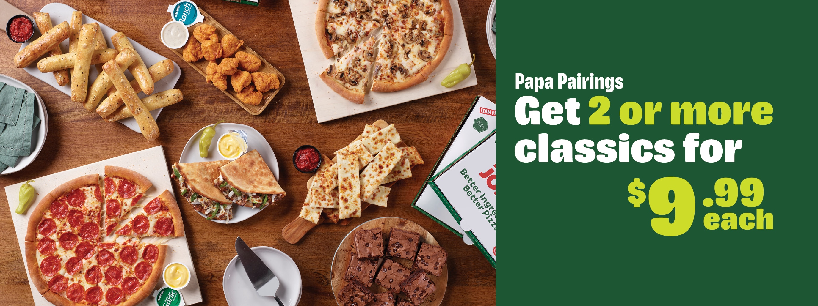 Papa Pairings, get two or more classics for $9.99 each